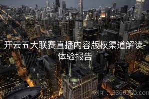 开云五大联赛直播内容版权渠道解读-体验报告