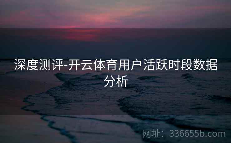 深度测评-开云体育用户活跃时段数据分析