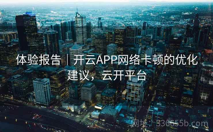 体验报告｜开云APP网络卡顿的优化建议，云开平台